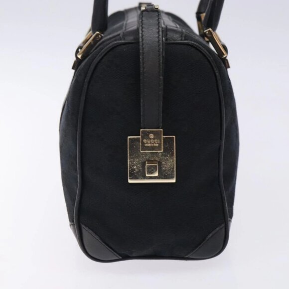 GUCCI GG Canvas Shoulder Bag Black Gold 000 0851 3754 Auth 132140 - Picture 5 of 15